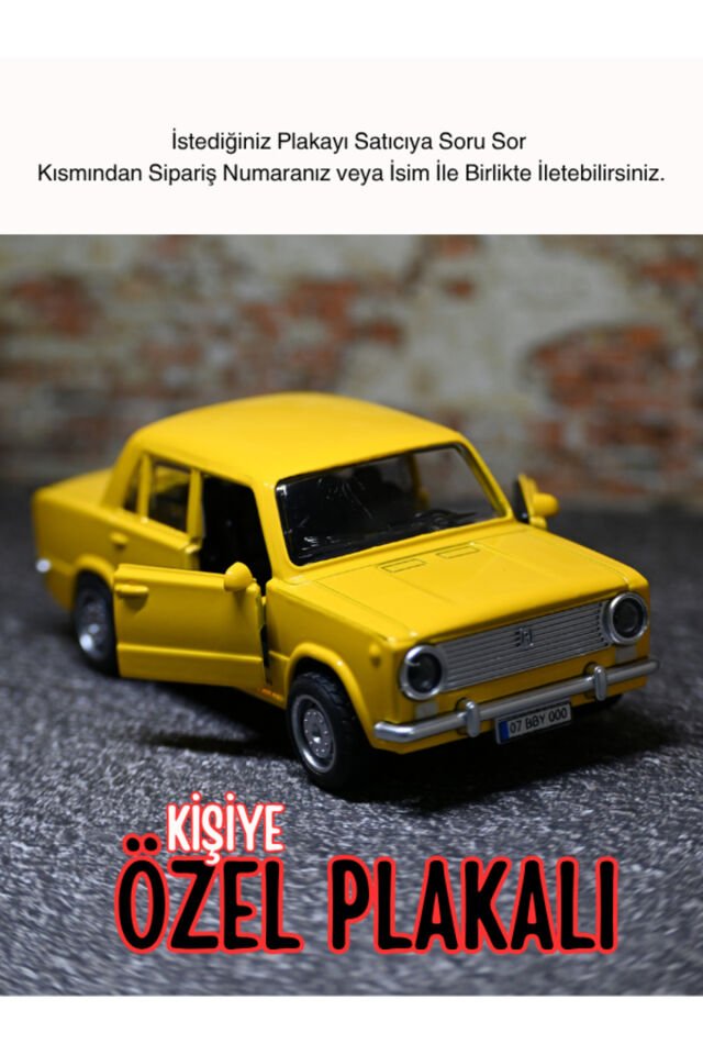Kişiye Özel Plakalı Murat 124 Metal Araba Koleksiy