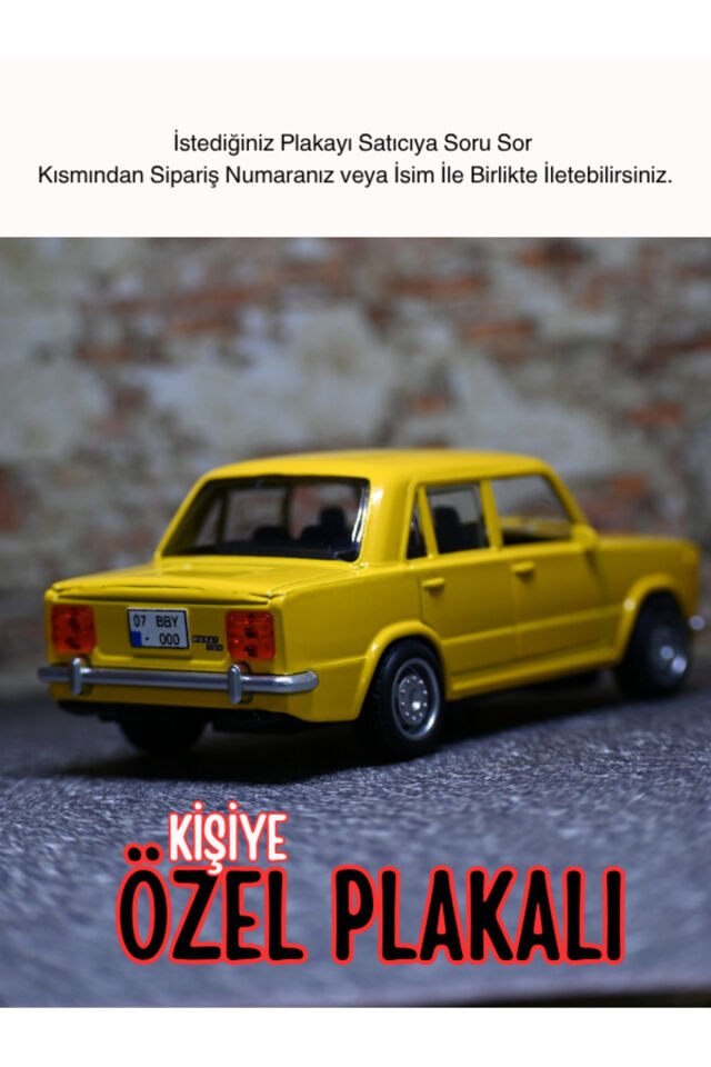 Kişiye Özel Plakalı Murat 124 Metal Araba Koleksiy