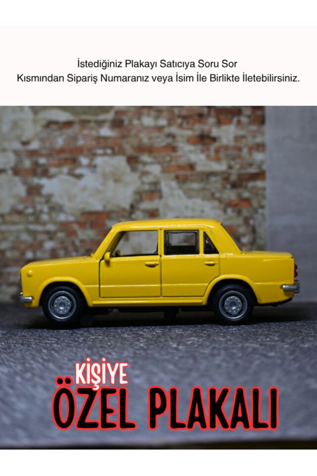 Kişiye Özel Plakalı Murat 124 Metal Araba Koleksiy