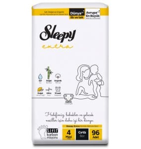 Sleepy Extra Jumbo Bebek Bezi 4 (Maxi) Beden-96 Adet