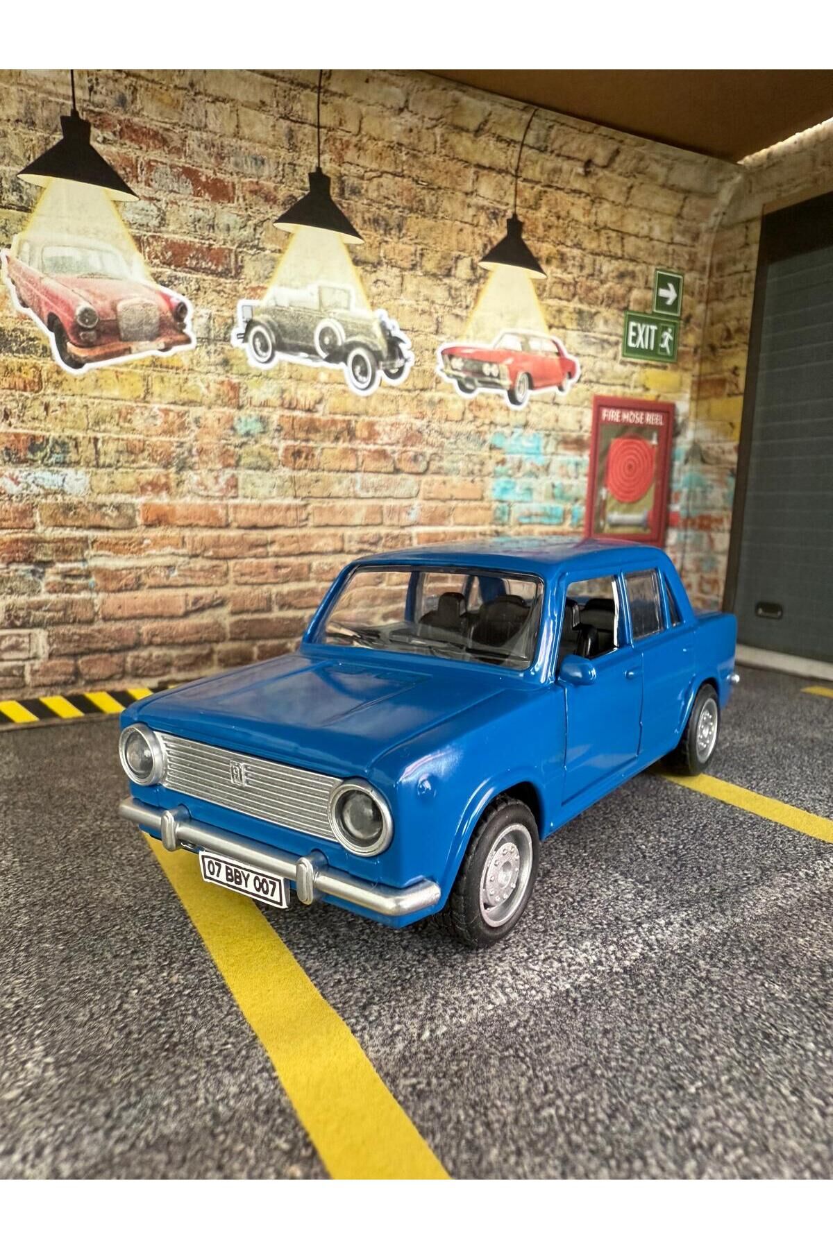 Murat 124 Işıklı Ve Sesli Metal Araba Mavi (kişiye