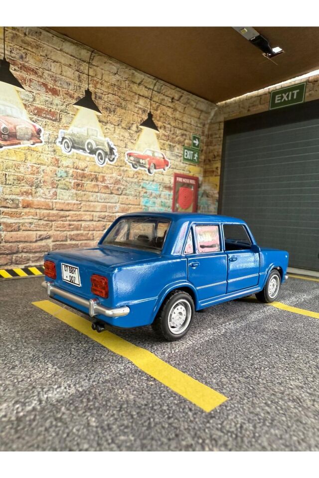 Murat 124 Işıklı Ve Sesli Metal Araba Mavi (kişiye