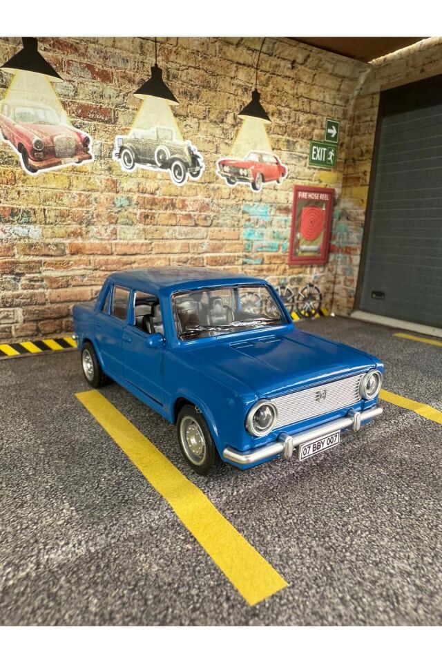 Murat 124 Işıklı Ve Sesli Metal Araba Mavi (kişiye