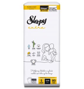 Sleepy Extra Jumbo Bebek Bezi 5 (Junıor) Beden-80 Adet