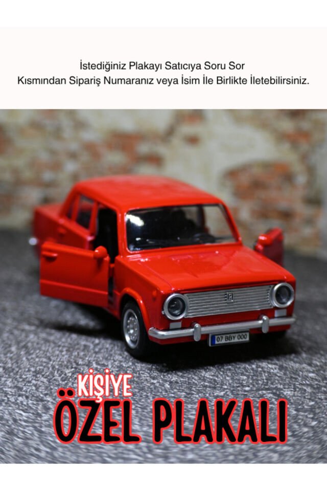 Özel Plaka Murat 124 Metal Araba Sesli Işıklı BBYB