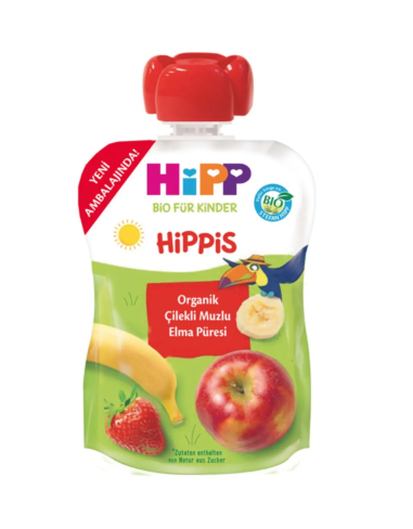 Hipp Organik Çilekli Muzlu Elma Püresi 100 g