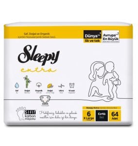 Sleepy Extra Jumbo Bebek Bezi 6 (XL) Beden-64 Adet
