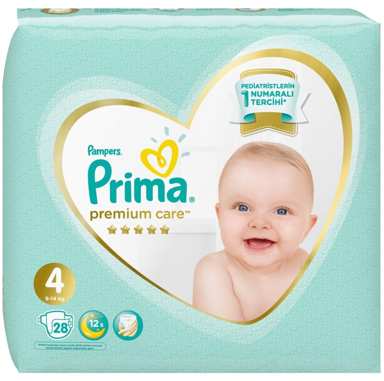 Prima Premium Care Mini Jumbo Cırtlı Bebek Bezi 4 (Maxi) Beden-28 Adet