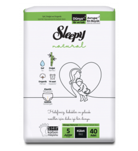 Sleepy Natural Külot Bebek Bezi 5 (Junıor) Beden-40 Adet