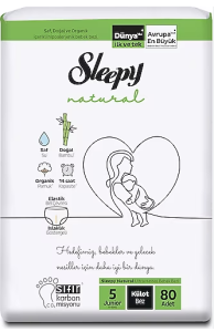 Sleepy Natural Külot Bebek Bezi 5 (Junıor) Beden-80 Adet