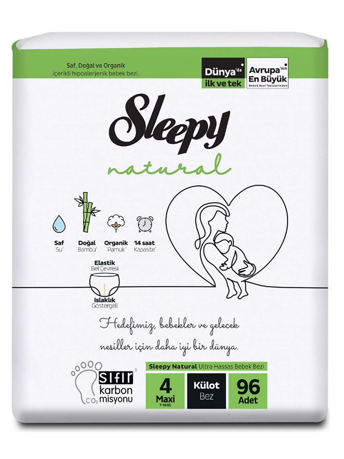 Sleepy Natural Külot Bebek Bezi 4 (Maxi) Beden-96 Adet