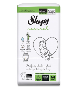 Sleepy Natural Külot Bebek Bezi 6 (XL) Beden-64 Adet