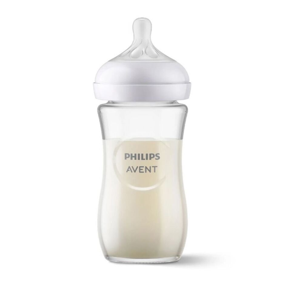 Avent Doğal Tepkili Cam Biberon, 240ml, 1+ Ay 74SCY933/01