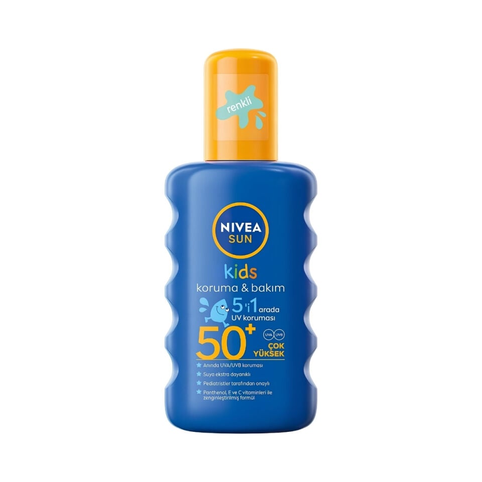 Nıvea Sun Çoçuk Renkli Nemlendirici Güneş Spreyi SPF50+ 200ML