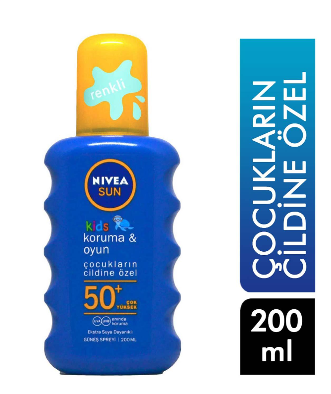 Nıvea Sun Çoçuk Renkli Nemlendirici Güneş Spreyi SPF50+ 200ML