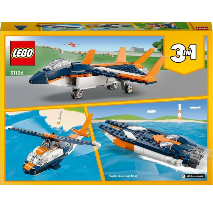 LEGO Creator 3’ü 1 arada Süpersonik Jet (31126)