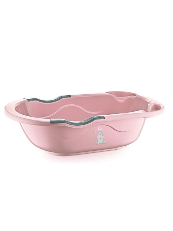 Babyjem Giderli Desenli Bebek Büyük Banyo Küveti Mat Pembe
