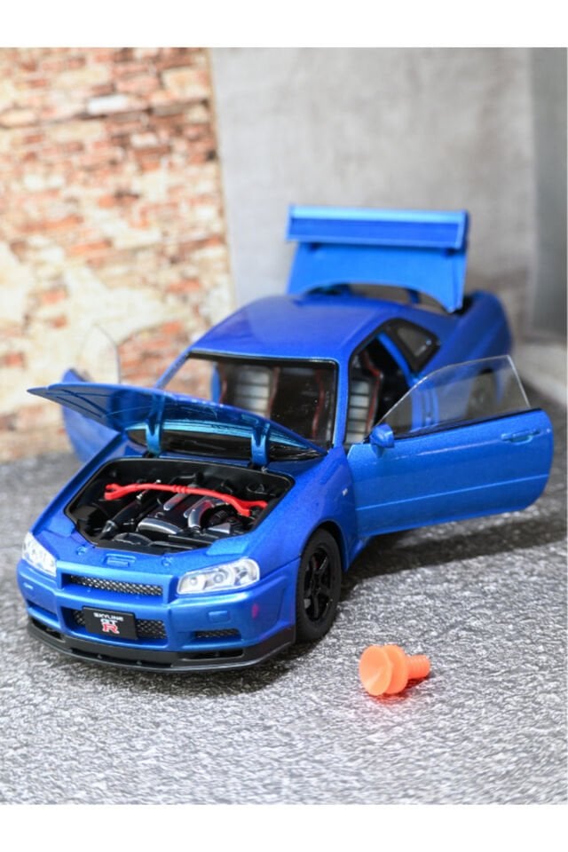 NİSSAN SKYLİNE 1:24 METAL ARABA MAVİ