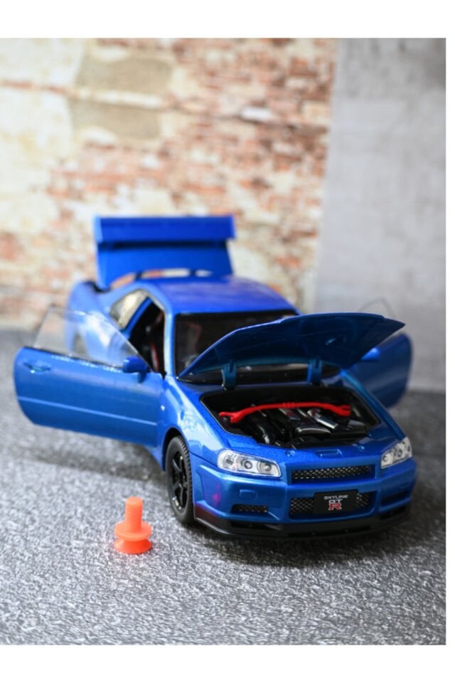 NİSSAN SKYLİNE 1:24 METAL ARABA MAVİ