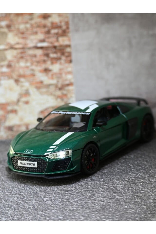 Audi R8 Metal Oyuncak Araba 1:24 Ölçek Yeşil