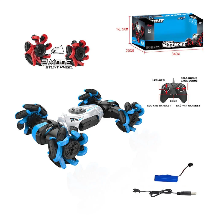 VAR-SYR-666-810 UK FF SARJLI 2.4G ACILIR TEKER AKROBAT ARABA 12