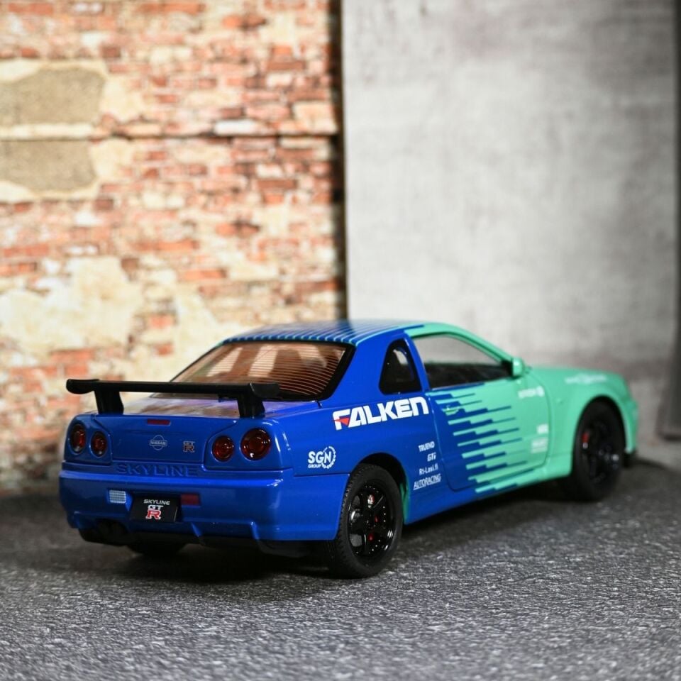 NİSSAN SKYLİNE METAL ARABA TURKUAZ