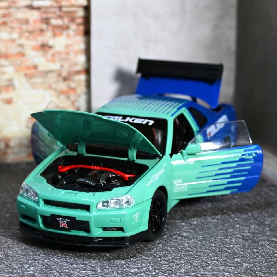 NİSSAN SKYLİNE METAL ARABA TURKUAZ