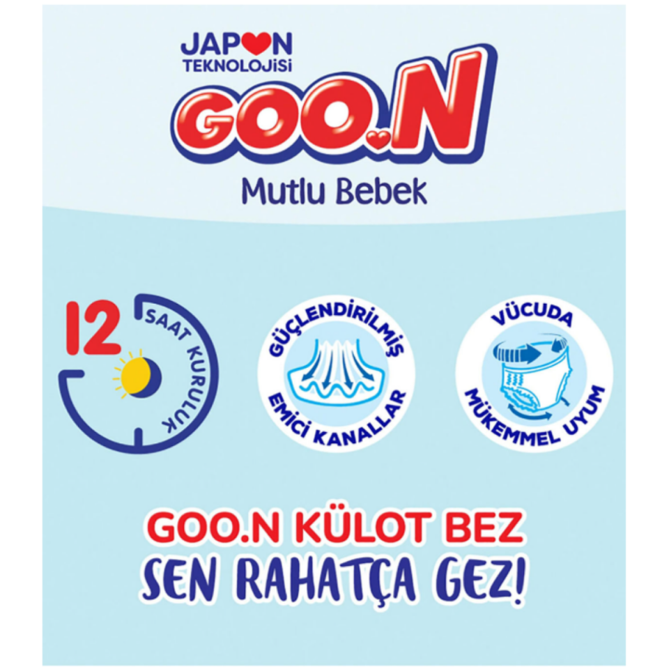 Goon Mutlu Bebek Külot Bez Bebek Bezi 5 (Junıor) Beden-62 Adet