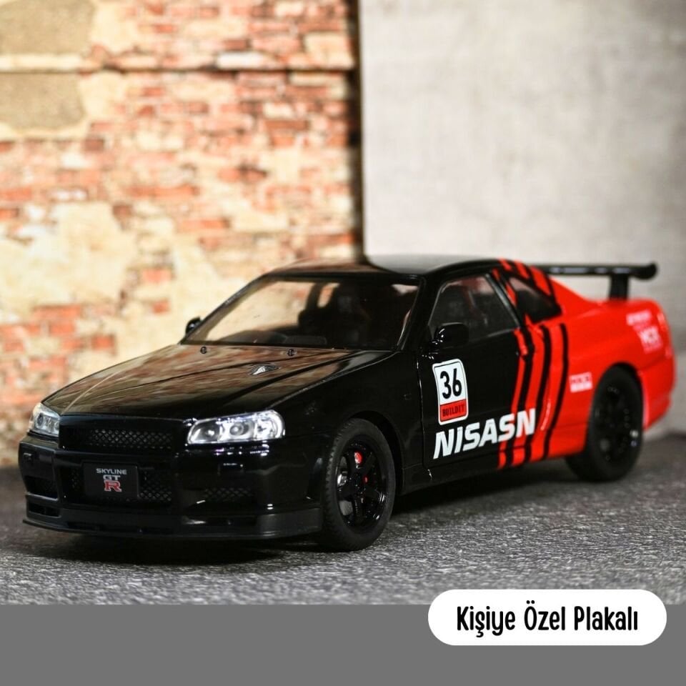 Nissan Skyline Metal Araba 1:24 Ölçek Siyah