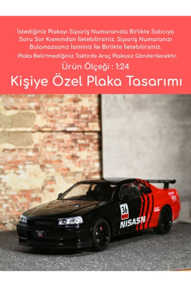 NİSSAN SKYLİNE METAL ARABA SİYAH