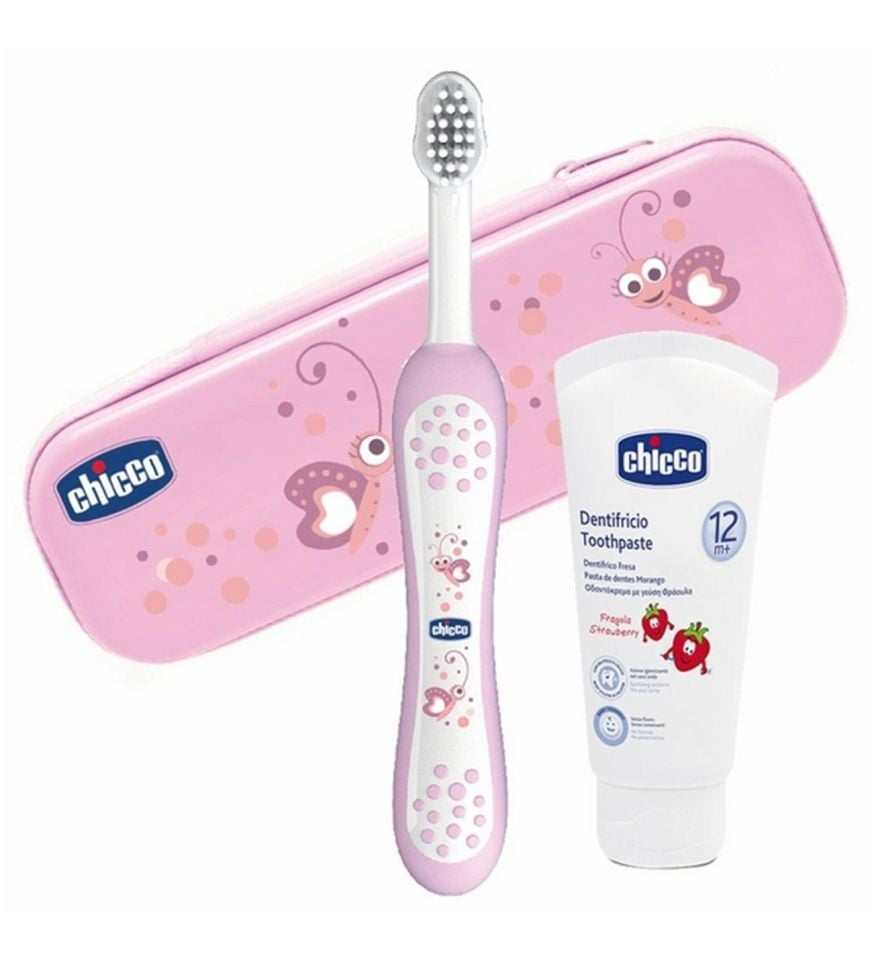 Chicco Diş Fırça Seti 12+Ay Pembe