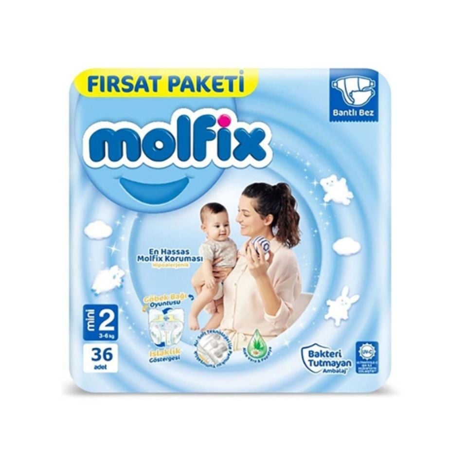 Molfix Jumbo Cırtlı Bebek Bezi 2 (Mini) Beden-36 Adet