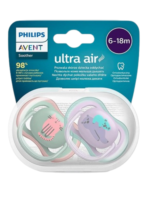 Avent Ultra Yumuşak Emzik 6-18 Ay Erkek 2'li