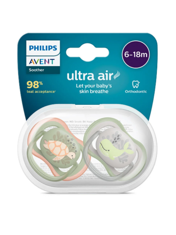 AVENT Ultra Air Emzik 6-18 Ay Erkek 2'li