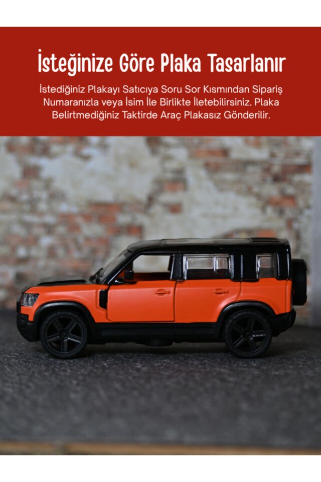 LAND ROVER DEFENDER METAL ARABA TURUNCU