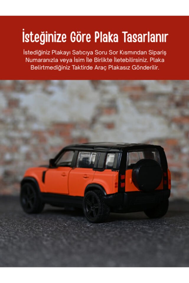 LAND ROVER DEFENDER METAL ARABA TURUNCU