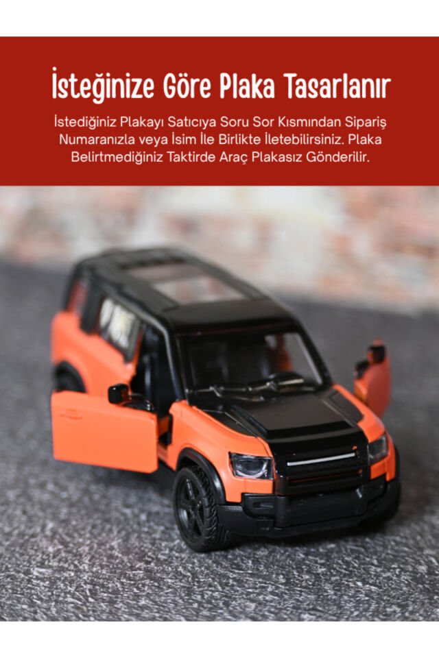 LAND ROVER DEFENDER METAL ARABA TURUNCU