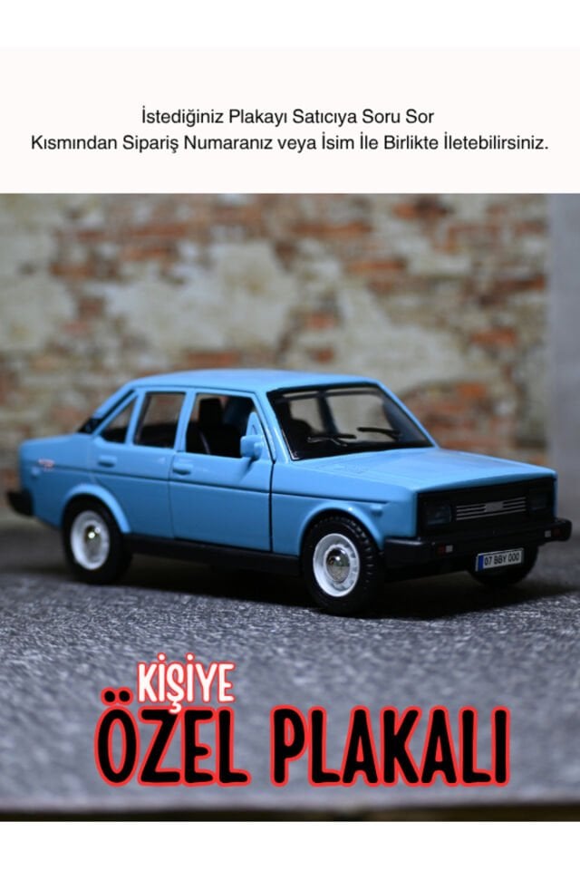 MURAT 131 SESLİ VE IŞIKLI METAL ARABA TURKUAZ