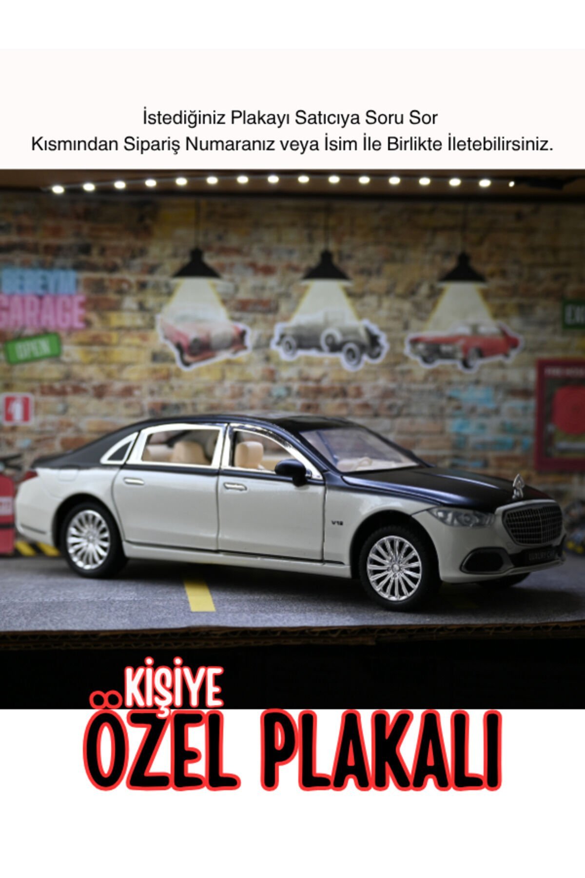 MERCEDES MAYBACH METAL ARABA 1:24 BEYAZ