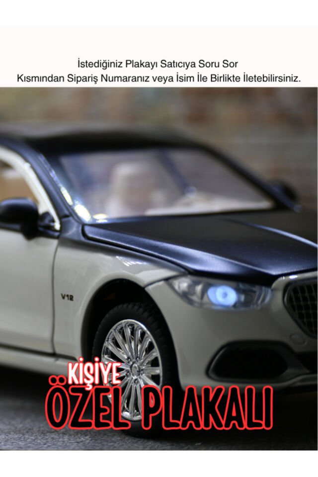 MERCEDES MAYBACH METAL ARABA 1:24 BEYAZ