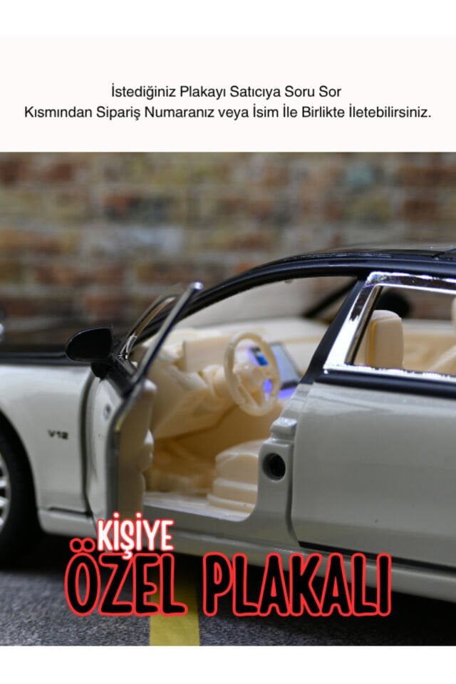 MERCEDES MAYBACH METAL ARABA 1:24 BEYAZ