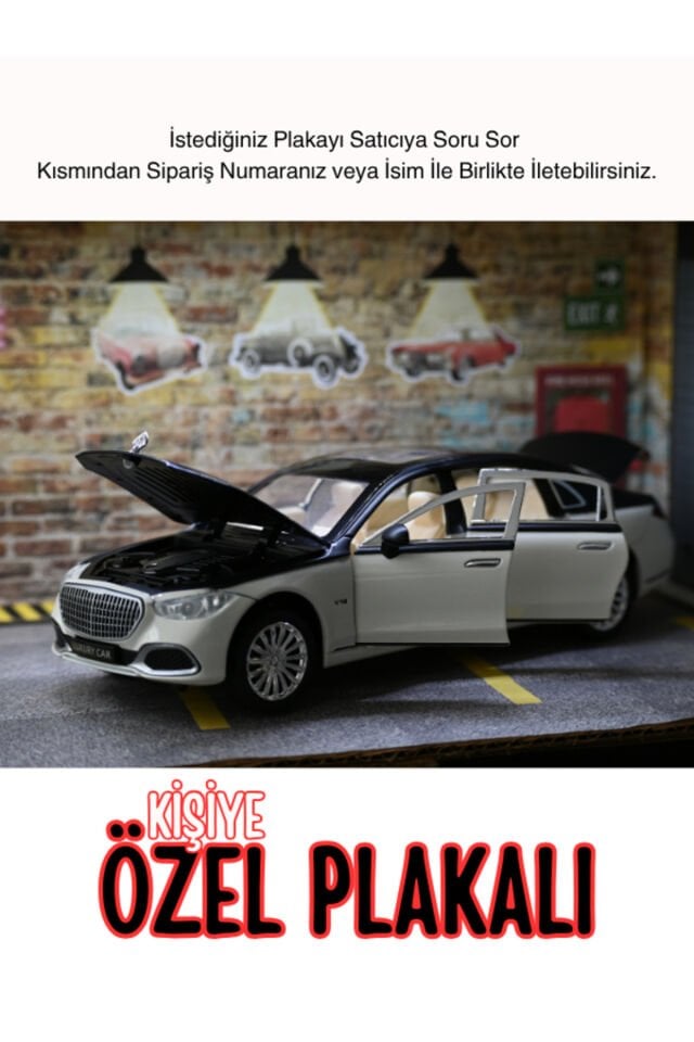 MERCEDES MAYBACH METAL ARABA 1:24 BEYAZ