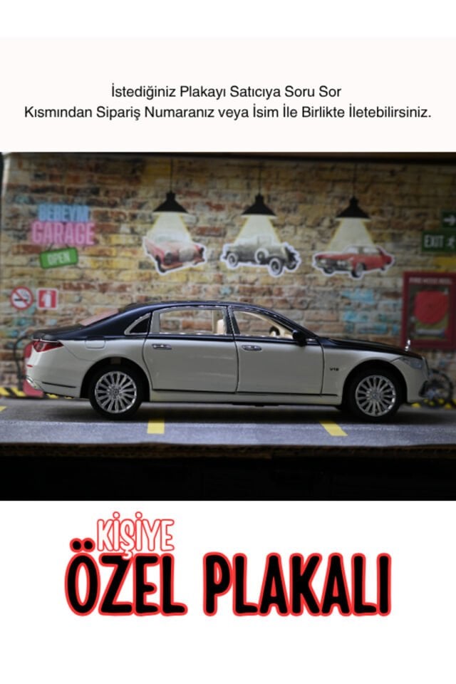 MERCEDES MAYBACH METAL ARABA 1:24 BEYAZ