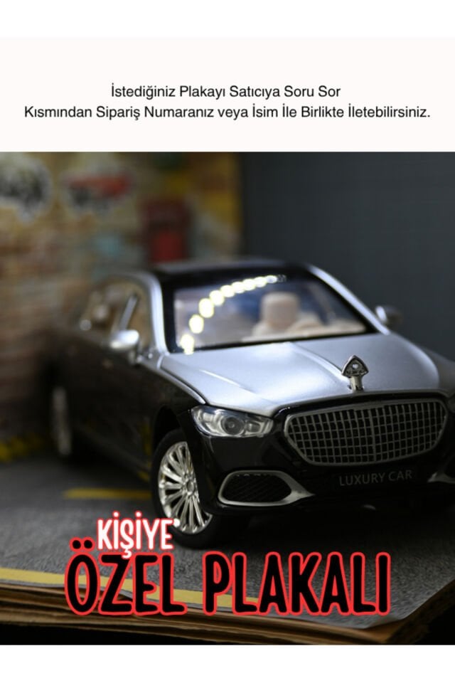 MERCEDES MAYBACH METAL ARABA 1:24 GRİ