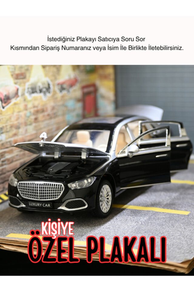 MERCEDES MAYBACH METAL ARABA 1:24 GRİ