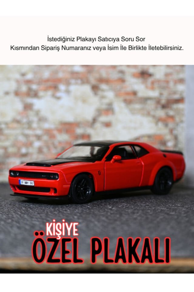 DODGE CHALLENGER METAL ARABA KIRMIZI