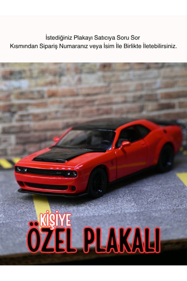 DODGE CHALLENGER METAL ARABA KIRMIZI