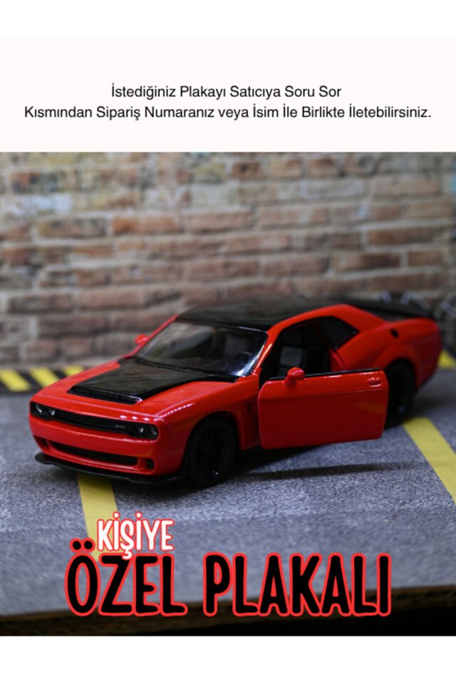 DODGE CHALLENGER METAL ARABA KIRMIZI