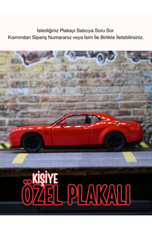 DODGE CHALLENGER METAL ARABA KIRMIZI