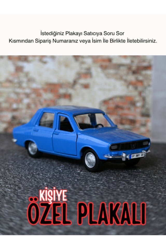 RENAULT 12 KLASİK METAL ARABA MAVİ